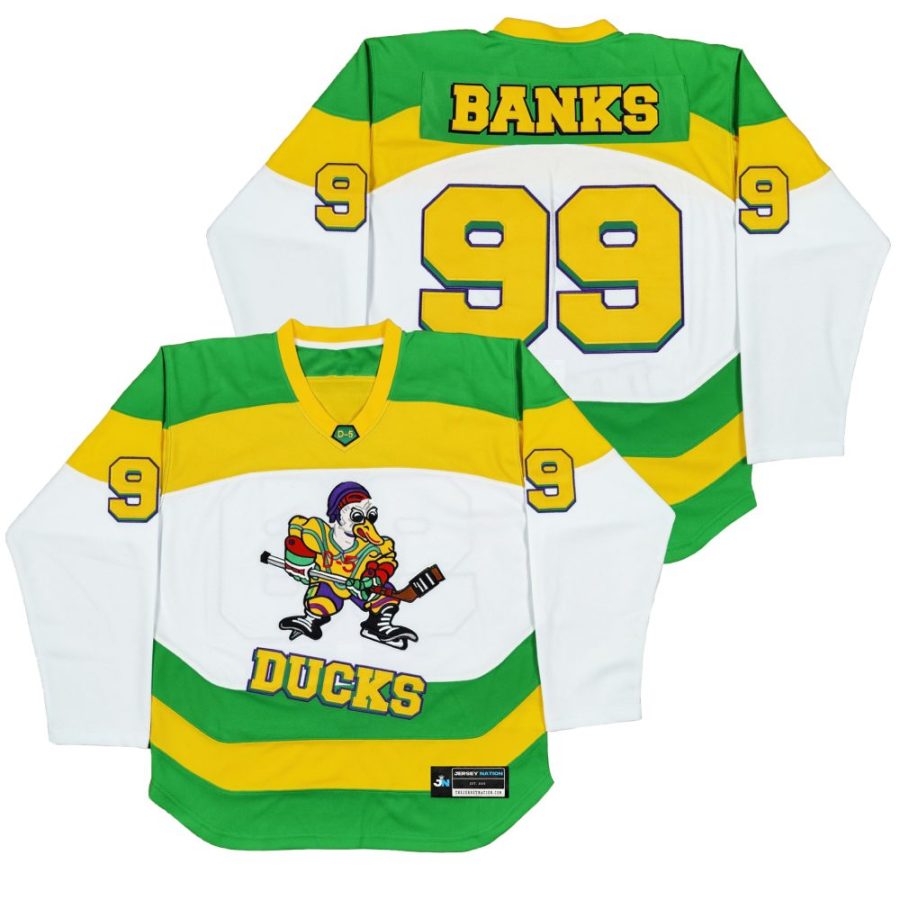 Adam Banks Ducks #99 Hockey Jersey