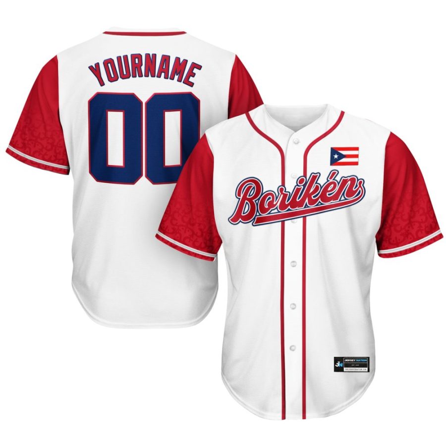 Puerto Rico Boriken Custom Baseball Jersey