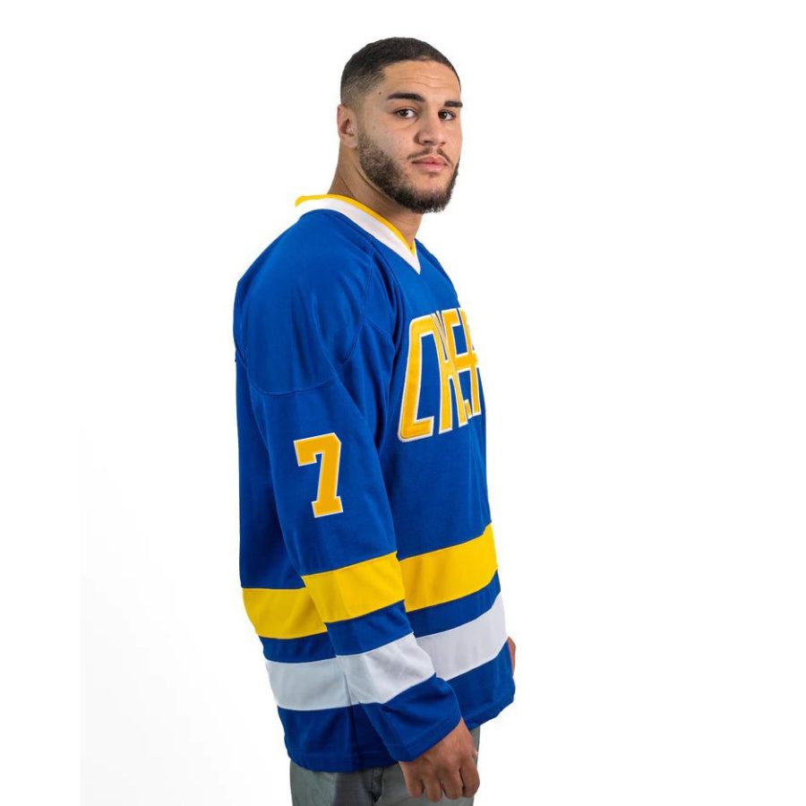 ReggieDunlop 7CharlestownChiefsHockeyJersey